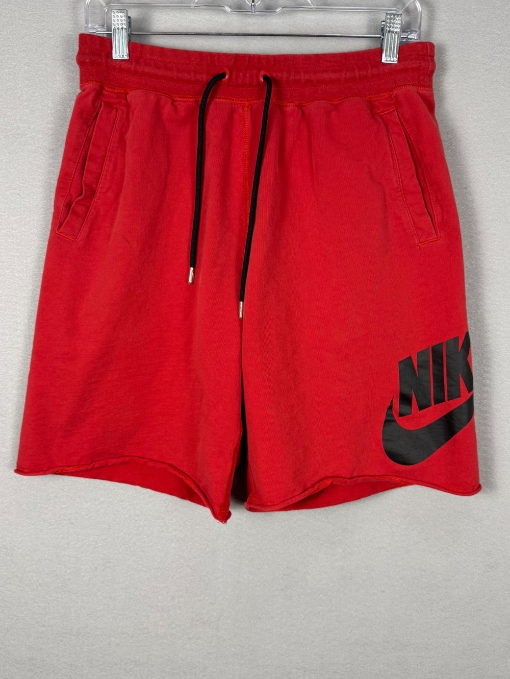 Nike Sportswear Men's L Red French Terry Logo Sweat Shorts